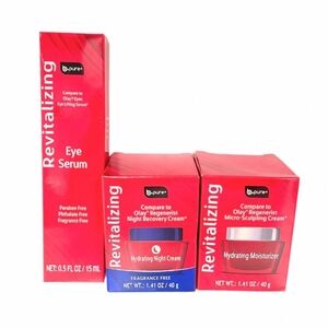 3pc Set b-Pure Revitalizing Skin Set Night Cream Eye Serum Hydrating Cream NIB